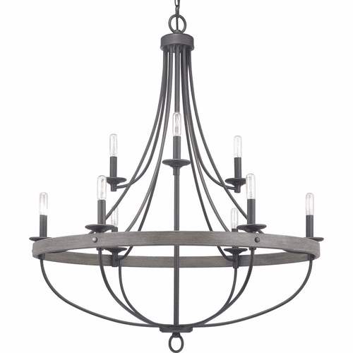 Progress Gulliver Collection 9-LT Chandelier - Graphite - P400159-143