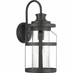 Progress Haslett 1-LT Outdoor Large Wall Lantern - Black - P560096-031