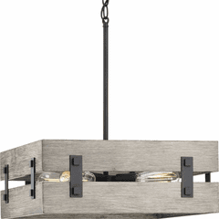 Progress Hemsworth 4-Light 60W Pendant - Black - P500277-031