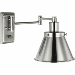 Progress Hinton 1-Light 60W Wall Bracket - Brushed Nickel - P710085-009