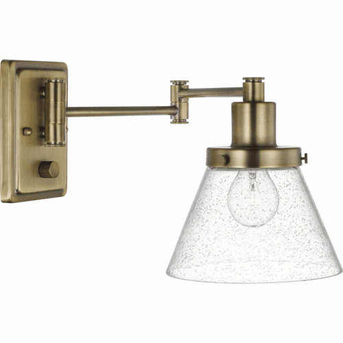 Progress Hinton 1-Light 60W Wall Bracket - Vintage Brass - P710084-163