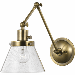 Progress Hinton 1-Light 60W Wall Bracket - Vintage Brass - P710094-163