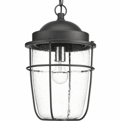 Progress Holcombe Hanging Lantern - Black - P550025-031