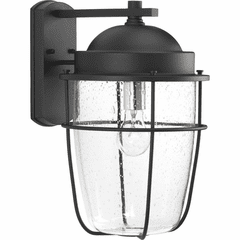 Progress Holcombe Large Wall Lantern - Black - P560067-031
