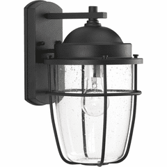 Progress Holcombe Medium Wall Lantern - Black - P560066-031