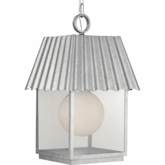 Progress Hook Pond 1-LT Outdoor Hanging Light - Galvanized - P550117-141