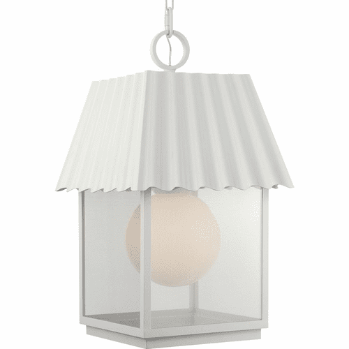 Progress Hook Pond 1-LT Outdoor Hanging Light - Shelter White - P550117-192