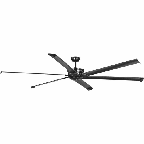 Progress Huff 96" 6 Blade Ceiling Fan - Black - P250030-031