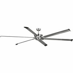 Progress Huff 96" 6 Blade Ceiling Fan - Brushed Nickel - P250030-009