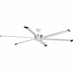 Progress Huff 96" 6 Blade Ceiling Fan - Satin White - P250030-028