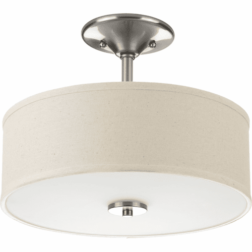 Progress Inspire 1-LT 13" LED Semi-Flush Mount - Brushed Nickel - P3683-0930K9