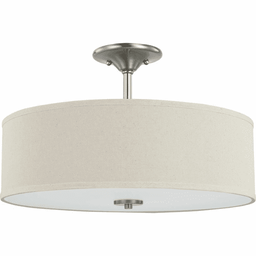 Progress Inspire 3-Light 60W Semi-Flush Mount - Brushed Nickel - P350168-009