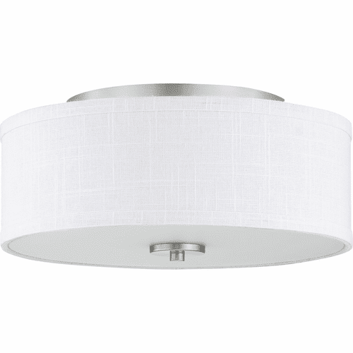 Progress Inspire Collection 13" 2-LT Flush Mount - Brushed Nickel - P350130-009