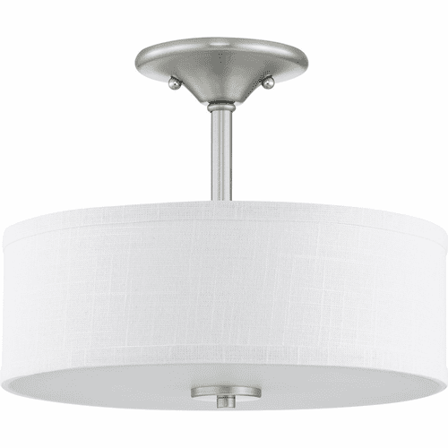 Progress Inspire Collection 13" 2-LT Semi-Flush - Brushed Nickel - P350129-009