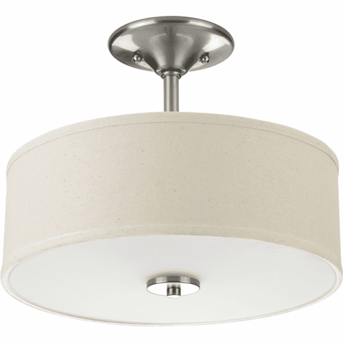 Progress Inspire Collection 2-LT 13" Semi-Flush - Brushed Nickel - P3712-09