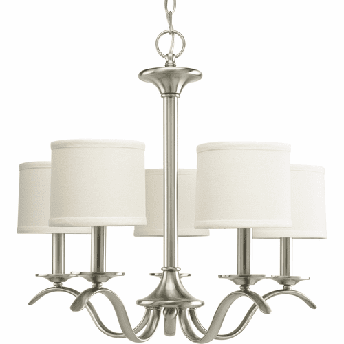 Progress Inspire Collection 5-LT Chandelier - Brushed Nickel - P4635-09