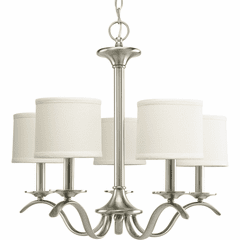 Progress Inspire Collection 5-LT Chandelier - Brushed Nickel - P4635-09