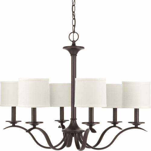 Progress Inspire Collection 6-LT Chandelier - Antique Bronze - P4739-20