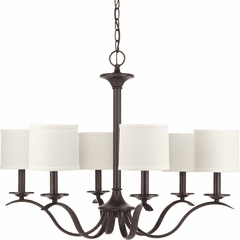 Progress Inspire Collection 6-LT Chandelier - Antique Bronze - P4739-20