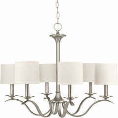 Progress Inspire Collection 6-LT Chandelier - Brushed Nickel - P4739-09 Progress Inspire Collection 6-LT Chandelier - Brushed Nickel - P4739-09