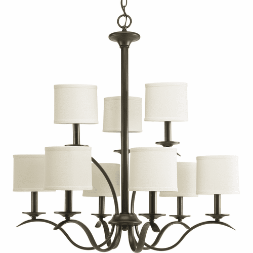 Progress Inspire Collection 9-LT, Two-Tier Chandelier - Antique Bronze - P4638-20