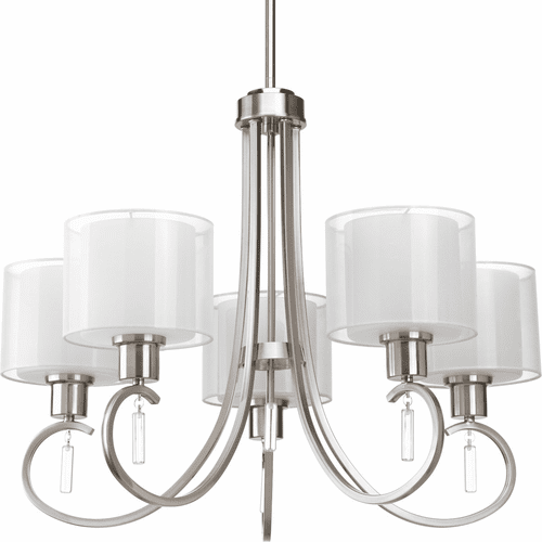 Progress Invite Collection 5-LT Chandelier - Brushed Nickel - P4696-09