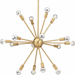 Progress Ion Collection Sixteen-Light Chandelier - Brushed Bronze - P400041-109