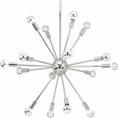 Progress Ion Collection Sixteen-Light Chandelier - Polished Nickel - P400041-104