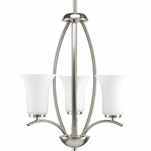 Progress Joy Collection 3-LT Foyer Chandelier - Brushed Nickel - P3587-09