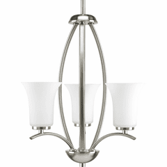 Progress Joy Collection 3-LT Foyer Chandelier - Brushed Nickel - P3587-09