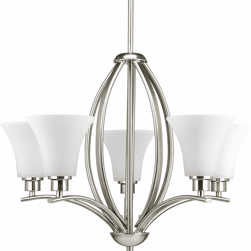 Progress Joy Collection 5-LT Chandelier - Brushed Nickel - P4490-09