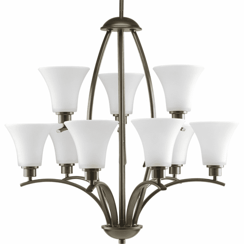 Progress Joy Collection 9-LT, Two-Tier Chandelier - Antique Bronze - P4492-20W