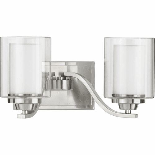 Progress Kene 2-Light 75W Bath Vanity - Brushed Nickel - P300121-009