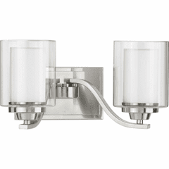 Progress Kene 2-Light 75W Bath Vanity - Brushed Nickel - P300121-009