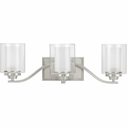Progress Kene 3-Light 75W Bath Vanity - Brushed Nickel - P300122-009