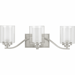 Progress Kene 3-Light 75W Bath Vanity - Brushed Nickel - P300122-009