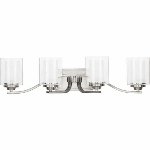 Progress Kene 4-Light 75W Bath Vanity - Brushed Nickel - P300123-009