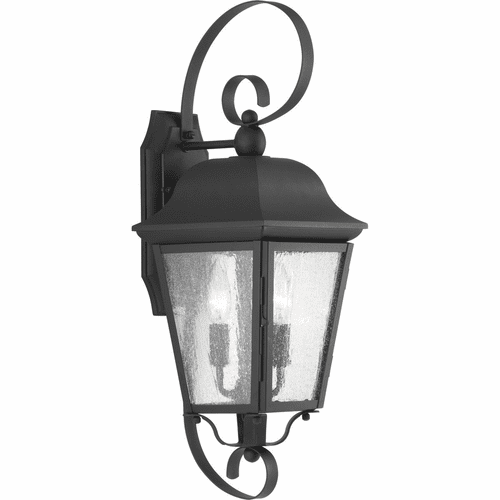 Progress Kiawah 2-LT Outdoor Medium Wall-Lantern - Black - P560011-031
