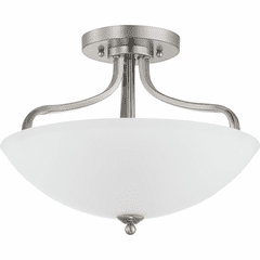 Progress Laird 3-LT Semi-Flush Convertible - Brushed Nickel - P350136-009 Progress Laird 3-LT Semi-Flush Convertible - Brushed Nickel - P350136-009