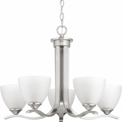 Progress Laird Collection 5-LT Chandelier - Brushed Nickel - P400063-009 Progress Laird Collection 5-LT Chandelier - Brushed Nickel - P400063-009