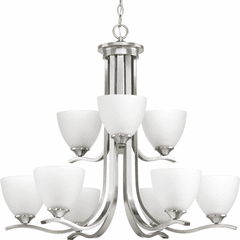 Progress Laird Collection 9-LT Chandelier - Brushed Nickel - P400064-009 Progress Laird Collection 9-LT Chandelier - Brushed Nickel - P400064-009