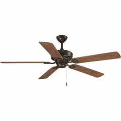 Progress Lakehurst 60" In/Outdoor 5-Blade Ceiling Fan - Bronze - P2562-20 Progress Lakehurst 60" In/Outdoor 5-Blade Ceiling Fan - Bronze - P2562-20