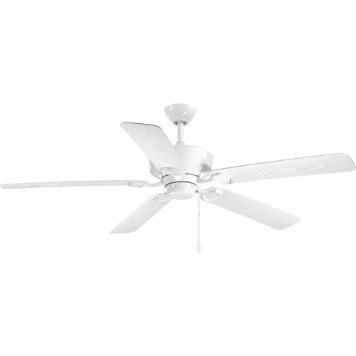 Progress Lakehurst 60" In/Outdoor 5-Blade Ceiling Fan - White - P2562-30
