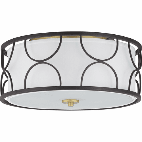 Progress Landree Collection 16" 3-LT Flush Mount - Black - P350132-031