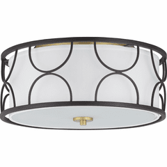 Progress Landree Collection 16" 3-LT Flush Mount - Black - P350132-031 Progress Landree Collection 16" 3-LT Flush Mount - Black - P350132-031