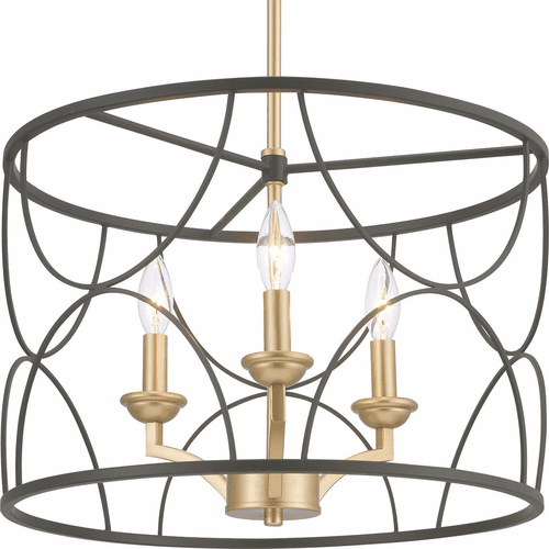 Progress Landree Collection 3-LT Chandelier - Black - P400177-031