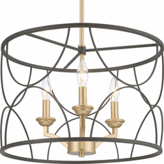 Progress Landree Collection 3-LT Chandelier - Black - P400177-031
