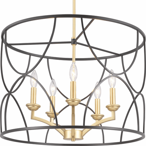 Progress Landree Collection 5-LT Chandelier - Black - P400178-031