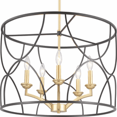 Progress Landree Collection 5-LT Chandelier - Black - P400178-031