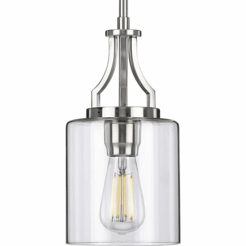Progress Lassiter 1-Light 60W Mini-Pendant - Brushed Nickel - P500208-009
